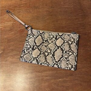 Target Snake Print Wristlet Clutch - Black and Cream